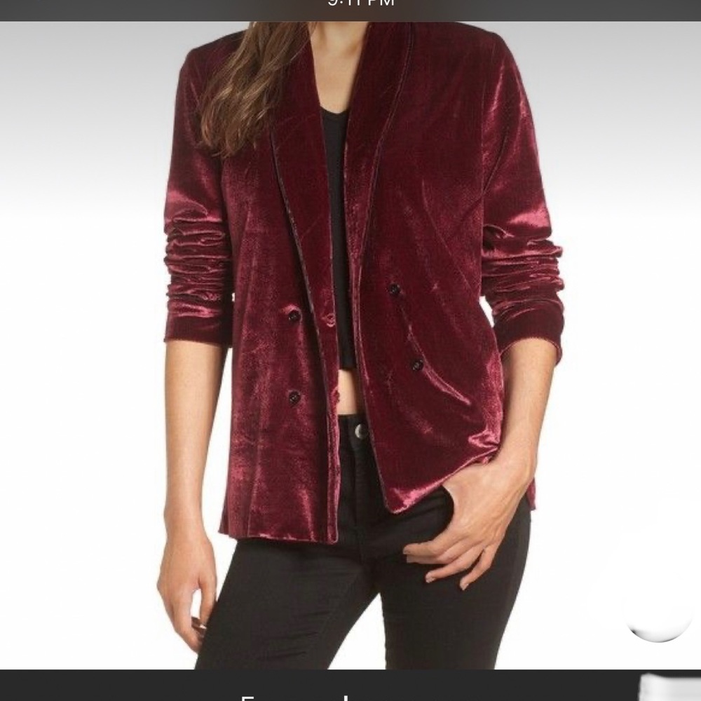 NWT Velour Blazer